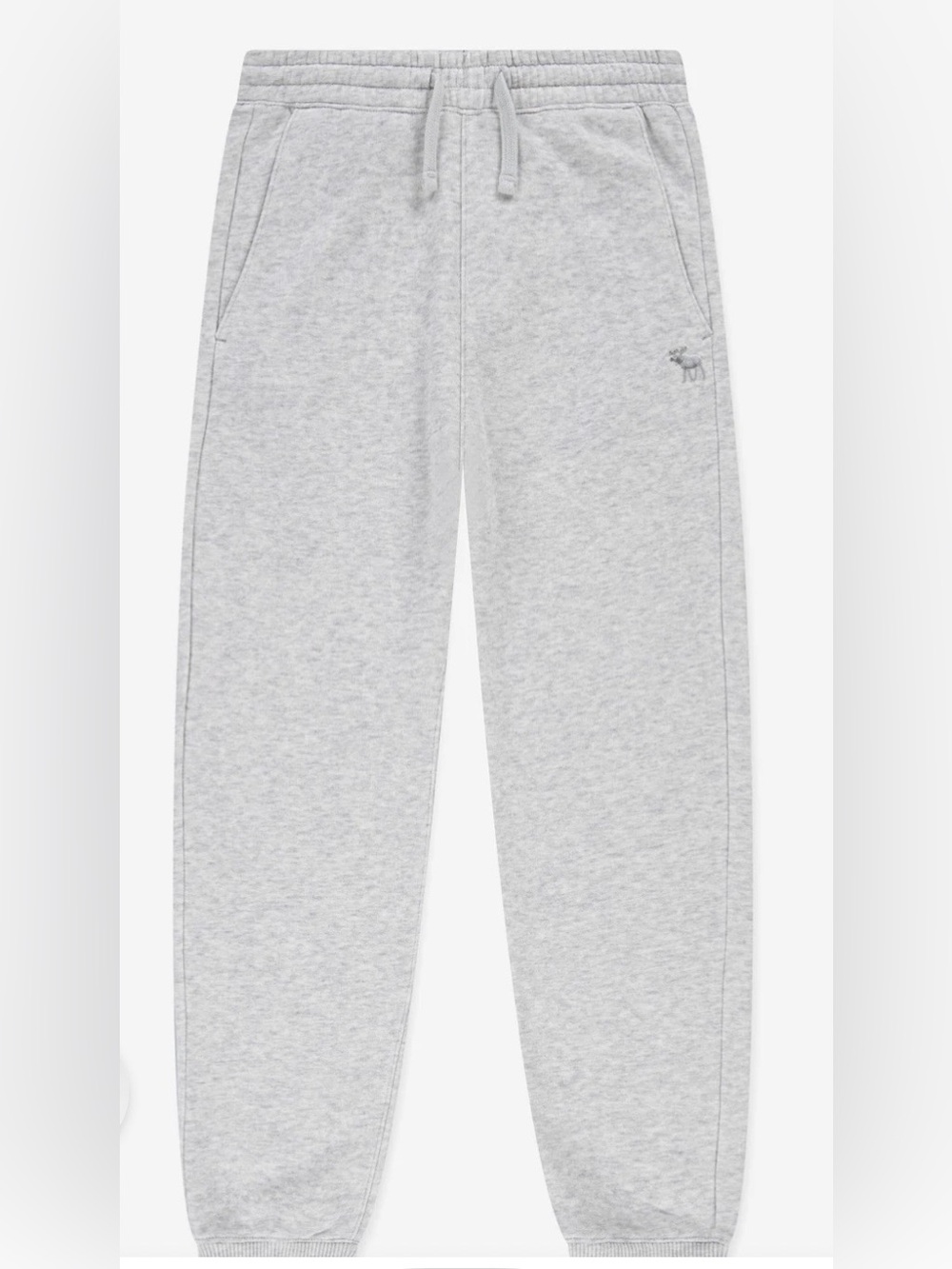 Abercrombie & Fitch Boys Essential Fleece Joggers Grey Size 11/12 Elastic Waist